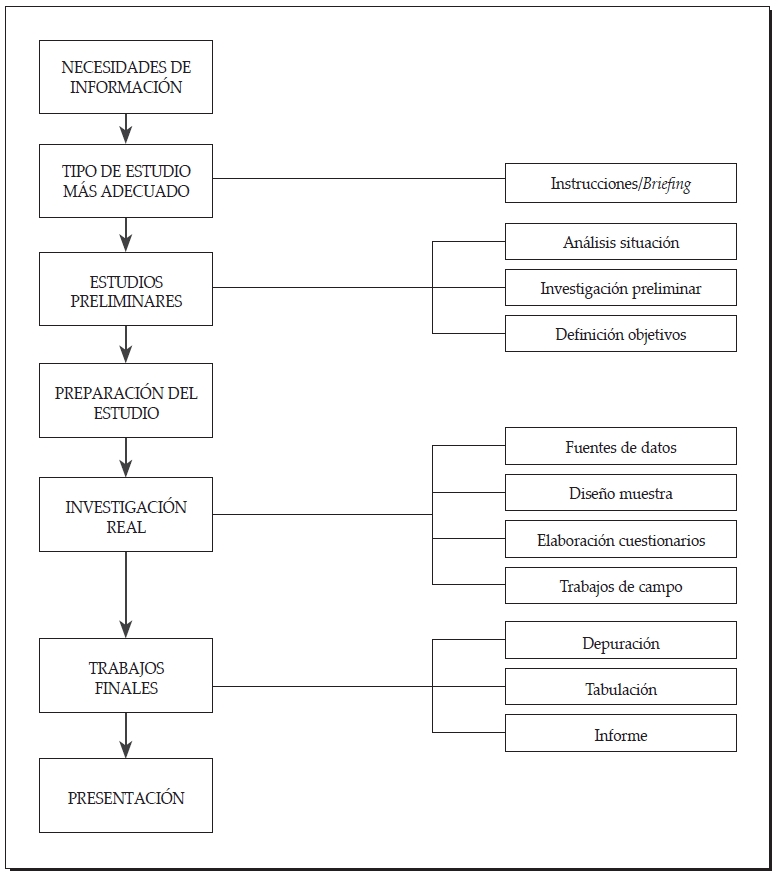 Etapas investigación de mercados en RMG